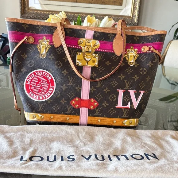 Limited edition Louis Vuitton summer trunk monogram Neverfull mm like New - Picture 1 of 7